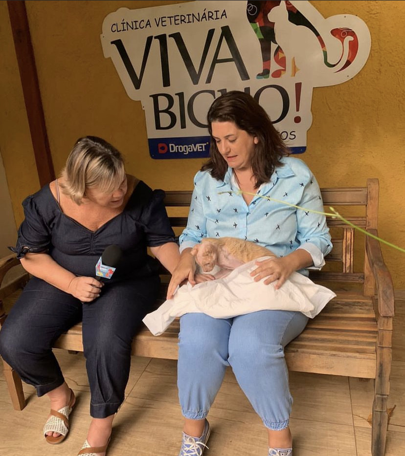 foto de entrevistadora no Instituto Viva bicho